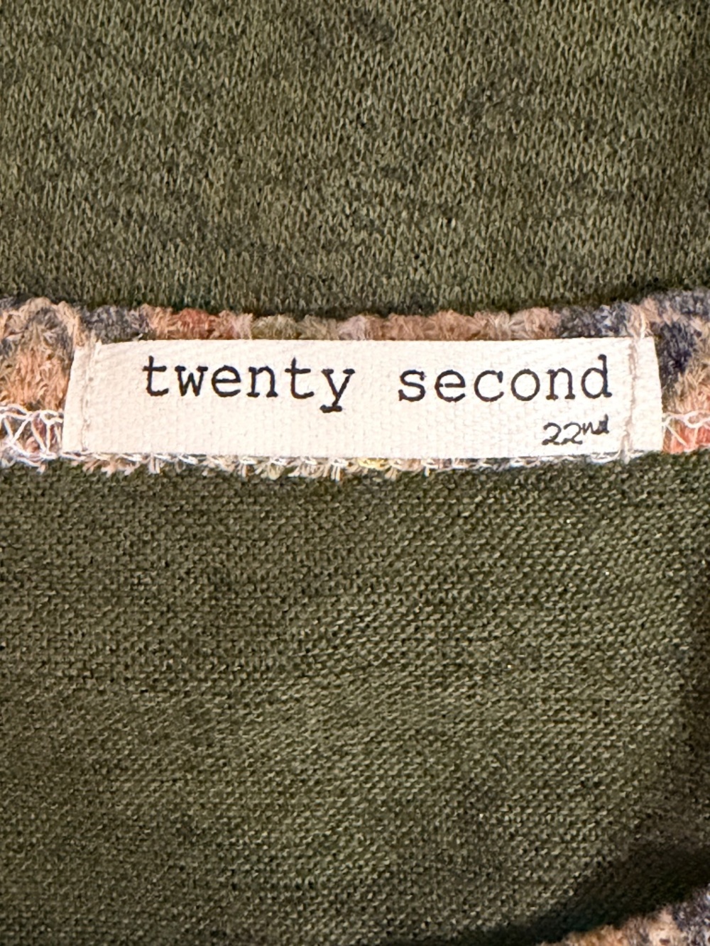 "Twenty Second" Women's Long Sleeve Cut Out Contrast Top - Picture 9 of 10